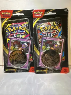 2 Pokemon Mega Evolution Single Pack Blister Sealed With Promo And Coin - Image 1