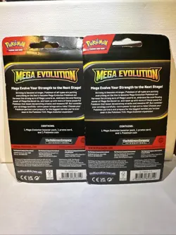 2 Pokemon Mega Evolution Single Pack Blister Sealed With Promo And Coin - Image 2