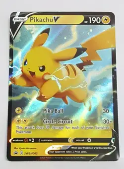 Pikachu V SWSH063 Ultra Rare Black Star Promo Pokemon Sun and Moon NM/M - Image 1