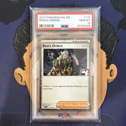 💎PSA 10 GEM MINT 2023-2024 Pokemon Play! Prize Pack BOSS'S ORDERS #172 ERROR - Image 2