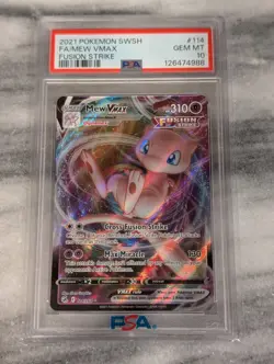 MEW VMAX PSA 10 FUSION STRIKE #114/264 ENGLISH 2021 POKEMON SWORD & SHIELD - Image 1