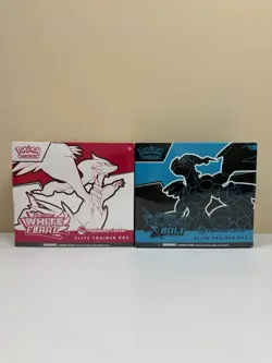 Black Bolt and White Flare POKEMON CENTER ETB Elite Trainer Box SEALED SET - Image 2