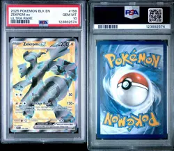2025 POKEMON BLK EN-BLACK BOLT ULTRA RARE #158 ZEKROM EX PSA 10 - Image 3