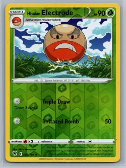 Hisuian Electrode 3/189 Astral Radiance Uncommon Reverse Holo Pokemon TCG 2022 - Image 1