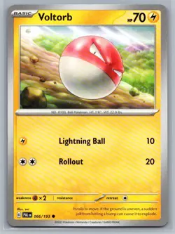 Voltorb 66/193 Paldea Evolved Common Pokemon TCG 2023 - Image 1