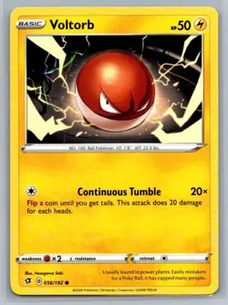 Voltorb 56/192 Rebel Clash Common Pokemon TCG 2020 - Image 1