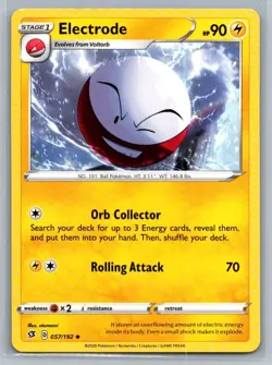 Electrode 57/192 Rebel Clash Uncommon Pokemon TCG 2020 - Image 1