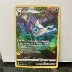 Vaporeon Ultra Rare TG02/TG30 NM 2022 Pokemon Brilliant Stars Trainer Gallery - Image 1