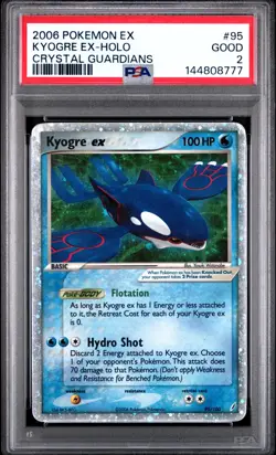 SWIRL PSA 2 2006 Pokemon Crystal Guardians Kyogre EX Holo Foil Rare 95/100 - Image 1
