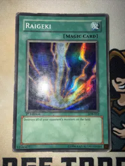 Raigeki - LOB-053 - Super Rare - 1st Edition - Yugioh HP - Image 2