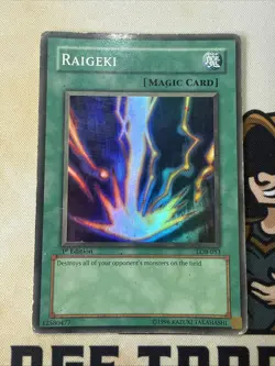 Raigeki - LOB-053 - Super Rare - 1st Edition - Yugioh HP - Image 3