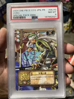 PSA 8 One Piece CCG 2004 Zoro WJ-13 Special Pack Promo Japanese - Image 1