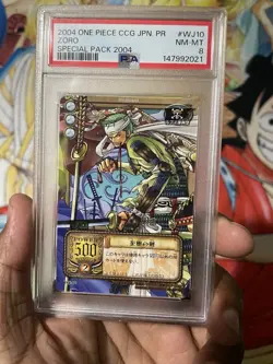 PSA 8 One Piece CCG 2004 Zoro WJ-13 Special Pack Promo Japanese - Image 3