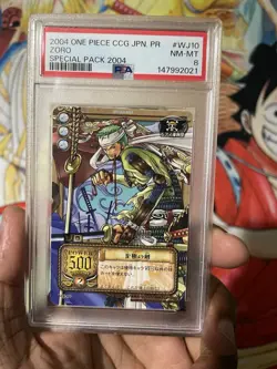 PSA 8 One Piece CCG 2004 Zoro WJ-13 Special Pack Promo Japanese - Image 4