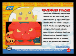 NM - Topps Pokemon Peacemaker Pikachu #46 The First Movie (Blue Logo) - Image 2