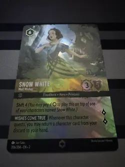 Disney Lorcana enchanted Snow White - Well Wisher | 206/204 - Image 1