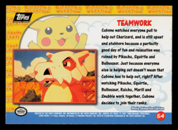 MP - Topps Pokemon Teamwork #54 The First Movie (Black Logo) Holo Foil - Image 2