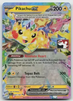 Pikachu ex - Double Rare Holo Prize Pack Series Cards 057/191 NM - Image 1