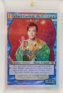 RARE 2004 MTG MAGIC UNHINGED RICHARD GARFIELD Ph.D. SIGNATURE FOIL CARD UNPLAYED - Image 2