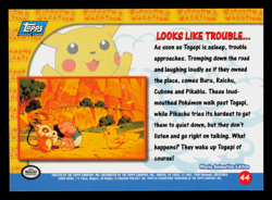 NM - Topps Pokemon Looks Like Trouble... #44 The First Movie (Blue Logo) - Image 2