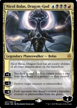 Nicol Bolas, Dragon-God WAR #207 Mythic War of the Spark Magic: The Gathering LP - Image 1