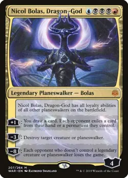 Nicol Bolas, Dragon-God WAR #207 Mythic War of the Spark Magic: The Gathering LP - Image 3