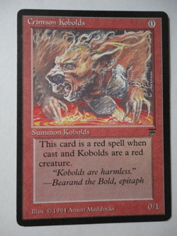 Crimson Kobolds Legends LP Lightly Played English MTG Magic the Gathering - Image 1