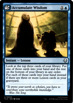 Accumulate Wisdom Avatar the Last Airbender MTG Regular NM U 0044 - Image 1