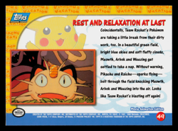 NM - Topps Pokemon Rest and Relaxation at Last #49 The First Movie (Blue Logo) - Image 2