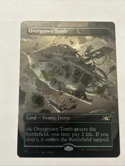 MTG Overgrown Tomb Borderless - Galaxy Foil Unfinity NM - Image 1