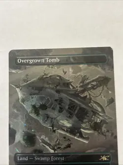 MTG Overgrown Tomb Borderless - Galaxy Foil Unfinity NM - Image 5