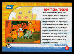 NM - Topps Pokemon Don't Cry, Togepi! #43 The First Movie (Blue Logo) - Image 2