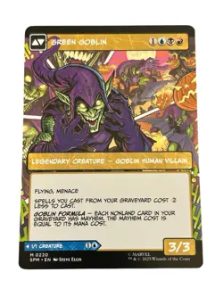 MTG Marvel Spider-Man Norman Osborn Green Goblin 0220 Borderless Mythic Rare - Image 1