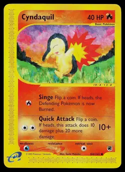 Pokemon Card - Cyndaquil Expedition Base Set 104/165 Common - Image 1
