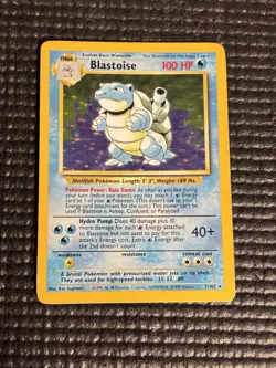 Blastoise Base Set 2/102 Holo Rare Unlimited English 1999 100 HP Pokemon TCG - Image 1