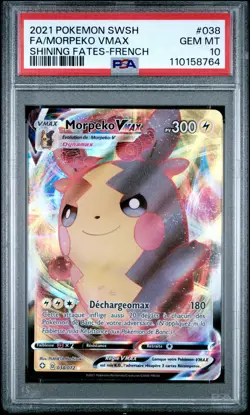 2021 POKEMON SWORD & SHIELD SHINING FATES FRENCH FULL ART/MORPEKO VMAX PSA 10 - Image 1