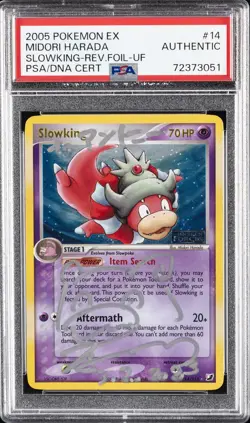 2005 POKEMON EX UNSEEN FORCES SLOWKING-REVERSE FOIL PSA AUTHENTIC AUTO AUTHENTIC - Image 1