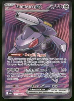 Genesect ex 161/086 Holo Ultra Rare Black Bolt Pokemon NM - Image 1