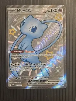 2024 POKEMON PALDEAN FATES #216/091 MEW EX FULL ART SHINY ULTRA RARE - Image 1
