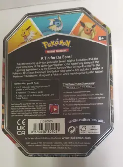 Pokemon TCG Eevee Evolutions Tins Set of 3 - Flareon, Jolteon & Vaporeon - New - Image 5
