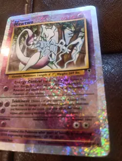 Pokemon Mewtwo #29/110 Reverse Holo Legendary Collection 2002- HEAVILY USED - HP - Image 4