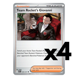 4x Team Rocket's Giovanni 204/217 - ME: Ascended Heroes (ASC) Pokemon Playset x4 - Image 1