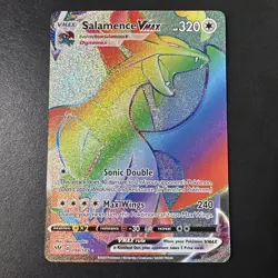 Pokemon TCG Salamence VMAX 194/189 Rainbow Rare Darkness Ablaze NM - Image 1