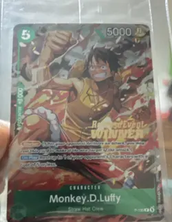 Bandai One Piece tcg Monkey.D.Luffy Foil English release event winner p135 - Image 1