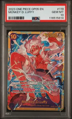 2023 ONE PIECE OP05-AWAKENING OF THE NEW ERA #119 MONKEY D. LUFFY PSA 10 - Image 1