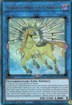yugioh 1x Albtraumritter Einhorn BLMM-DE092 ULTRA RARE 1AUFLAGE DEUTSCH - Image 1