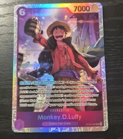One Piece CCG Monkey D. Luffy Starter Deck SR Holo Card ST26-005 NM - Image 1