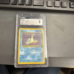 CGC 9 MINT Lapras 1999 Fossil 10/62 Holo Pokemon Card - Image 1