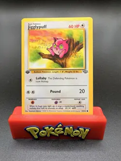 Pokemon TCG Jigglypuff 54/64 Jungle Common card 1st Edition MP - Image 1