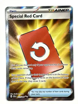 Special Red Card 113/086 Ultra Rare Chaos Rising Pokemon TCG Card - Image 1